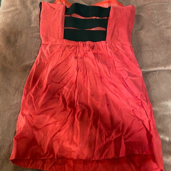 Red Mini Dress With Pockets Size 12 - Picture 2 of 6